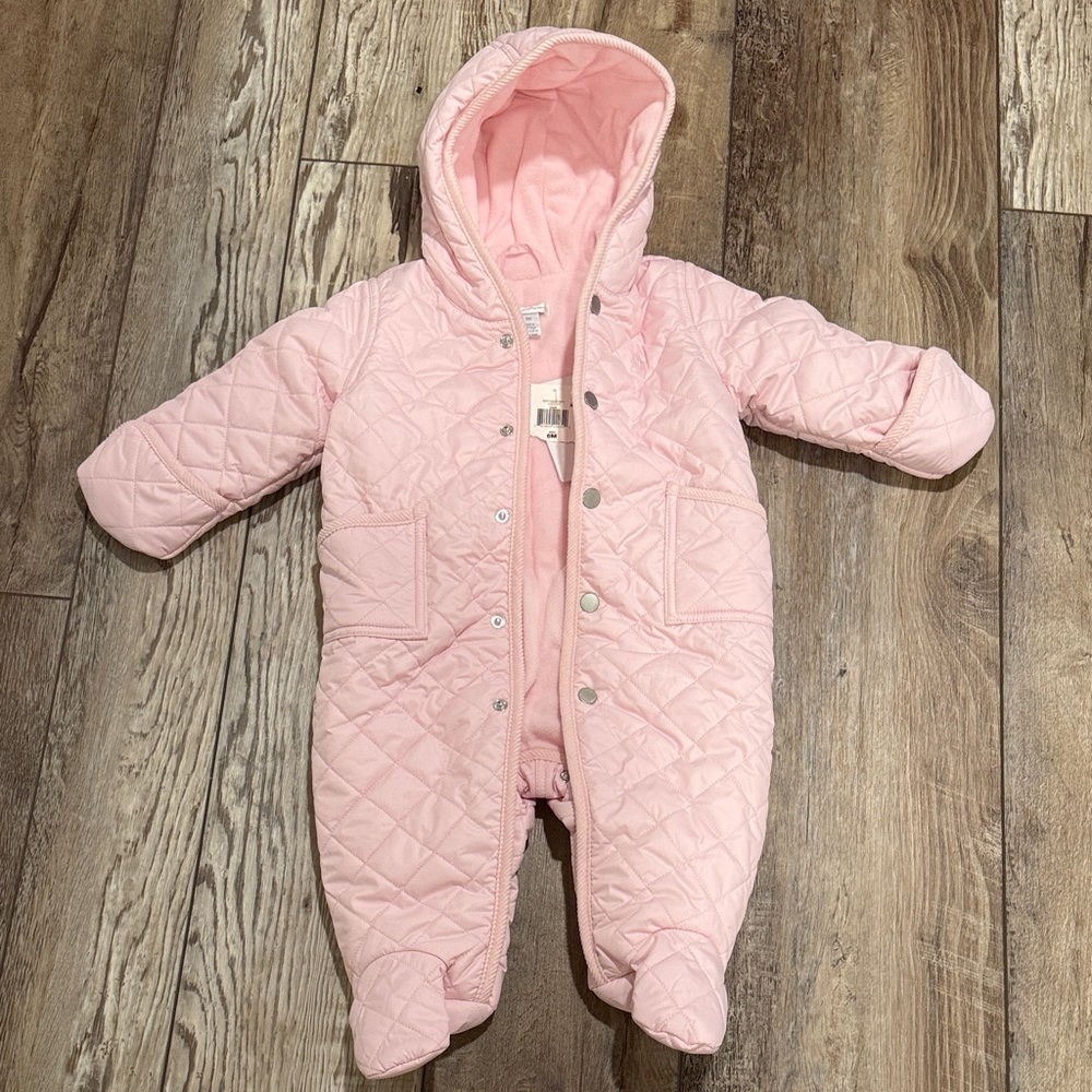 Ralph Lauren Pink Quilted Baby Footie